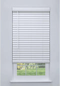 Cordless 2ft Faux Wood Blind White 46 1/2 W x 36 H - Flush Inside
