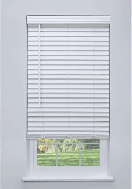 Linen Avenue Cordless 2in Faux Wood Blinds for Perfect Fit