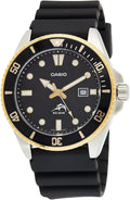 Casio MDV106 Unisex Analog Dive Watch - Stainless Case, Resin Band