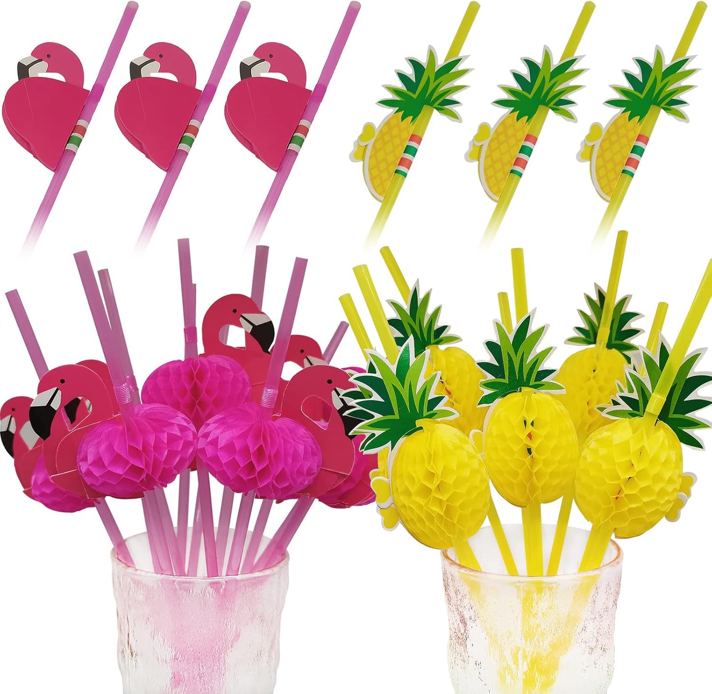 Tropical Party Straws - Fun & Colorful Luau Decor