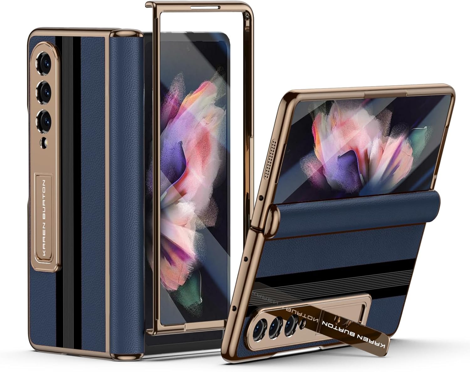 Luxury Genuine Leather Case for Samsung Galaxy Z Fold 3 Protection