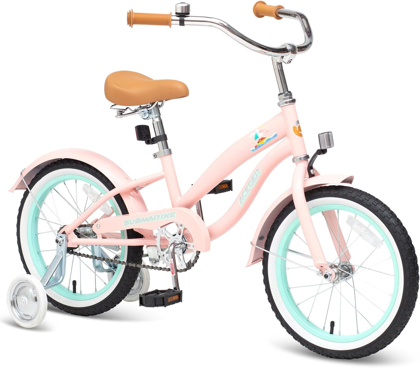 ACEGER Girls Beach Cruiser Bike for Kids 5-13 Years Old