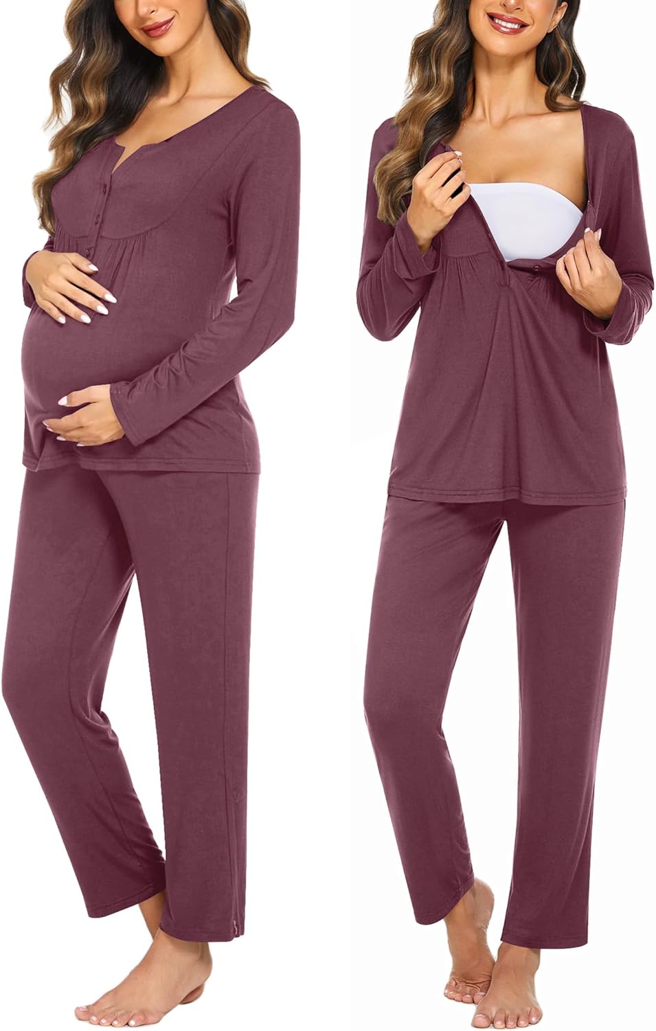 Ekouaer Maternity Nursing Pajama Sets for Comfort and Style