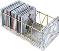 Farmhouse DVD Storage Rack 5-Slot CD Holder - Washed White Wood