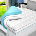 Dual Layer 4 Inch Memory Foam Mattress Topper Full Size - Cooling Gel