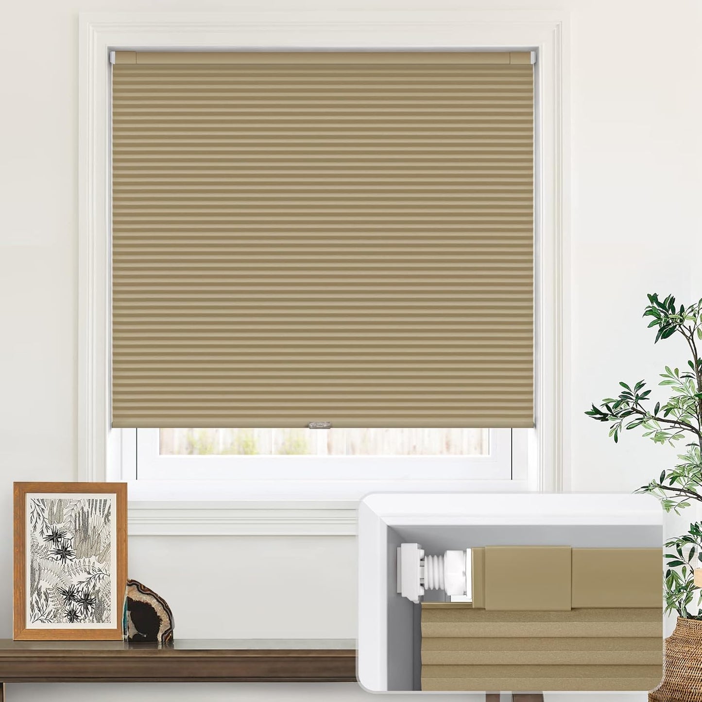 LazBlinds Cordless Cellular Shades for Blackout and Privacy