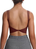 Aoxjox Women's Workout Sports Bra Twist Back Cami (Style QCTD)