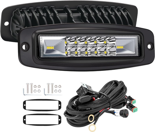 YCHOW-TECH 7 Inch 120W Flush Mount LED Pod Driving Lights