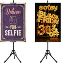 2Pack Double-Sided Sign Holder Poster Stand - Adjustable up to 79 in