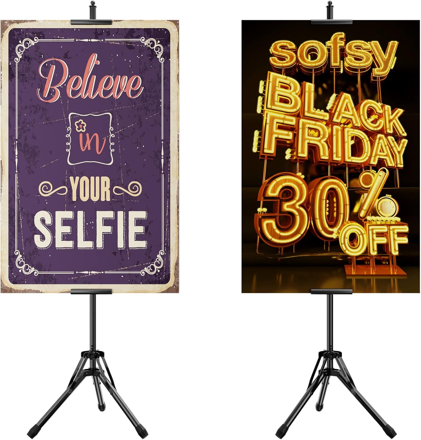 2Pack Double-Sided Sign Holder for Advertising Display Needs