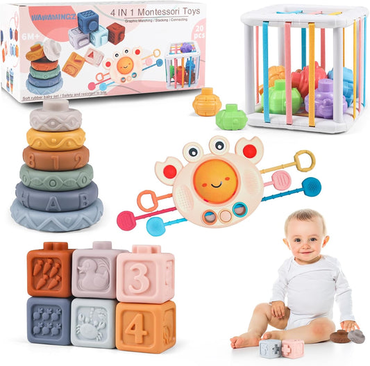Montessori Baby Toy Set - Stimulating Playtime Fun