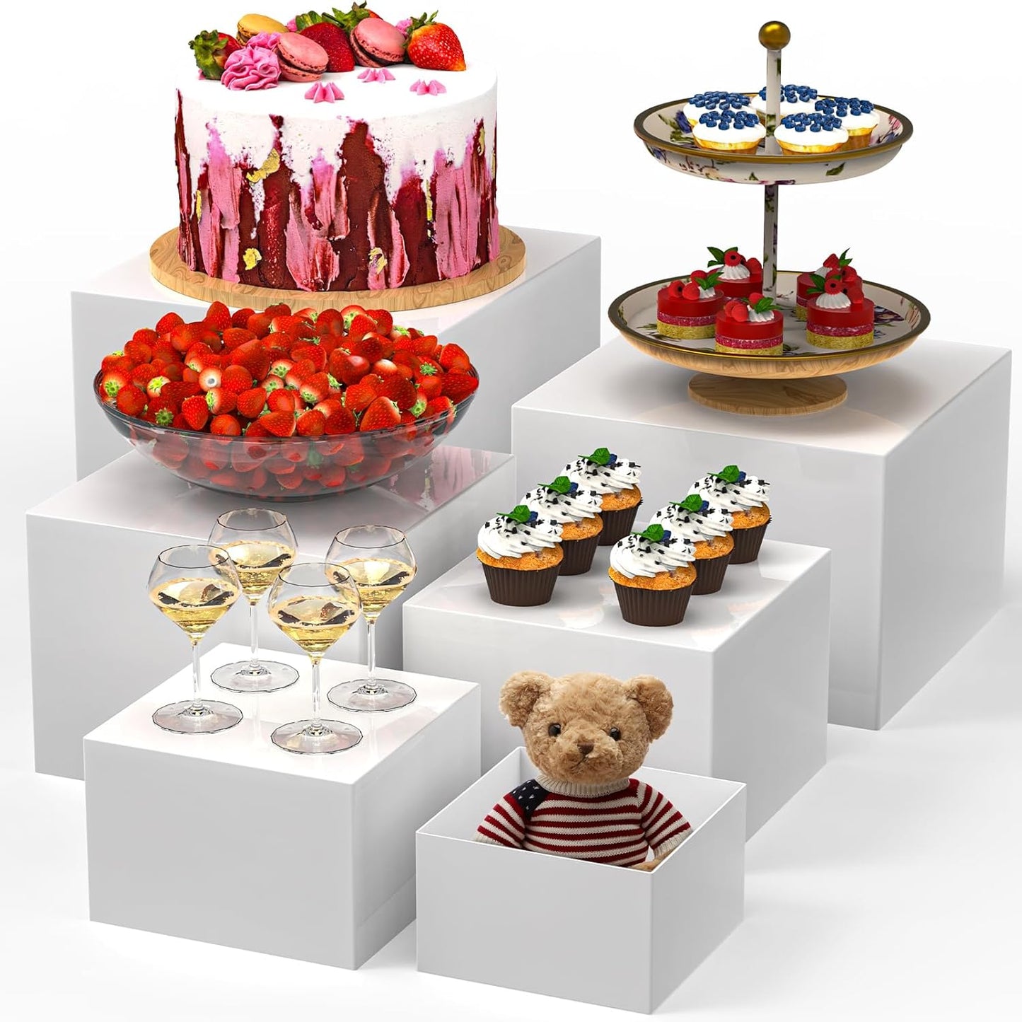 VANITURE 6 PCS Buffet Risers for Elegant Food Display
