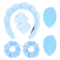 7pcs Spa Headband Set - Skincare + Beauty Gift (Blue)