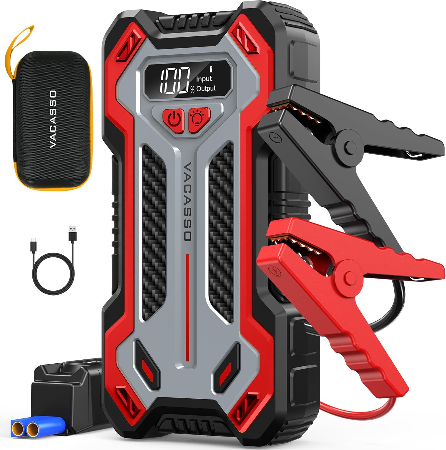5000A Car Jump Starter for 10L Gas and 8L Diesel Engines