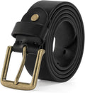 Thicken Full Grain Leather Mens Belt Heavy Duty Work Belt (Style G397)