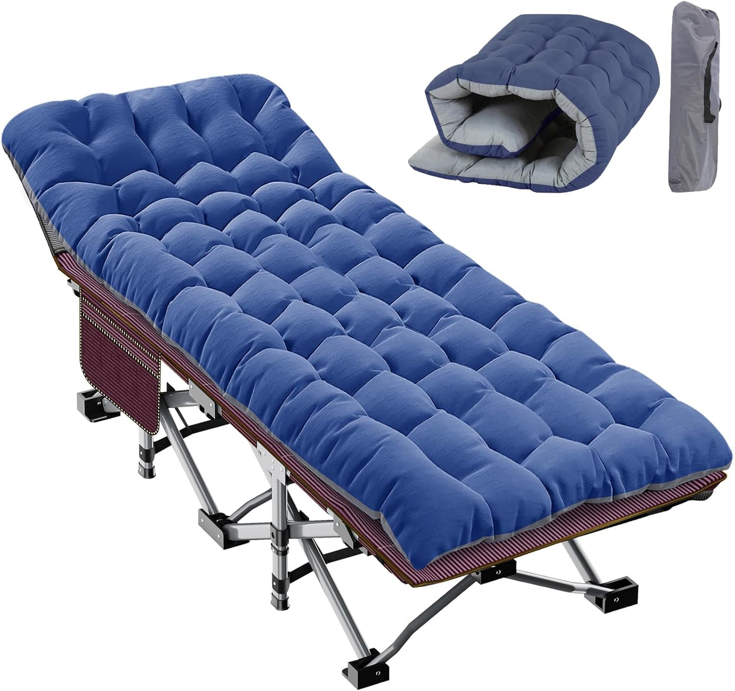 Slsy Folding Camping Cot for Adults with Removable Pad