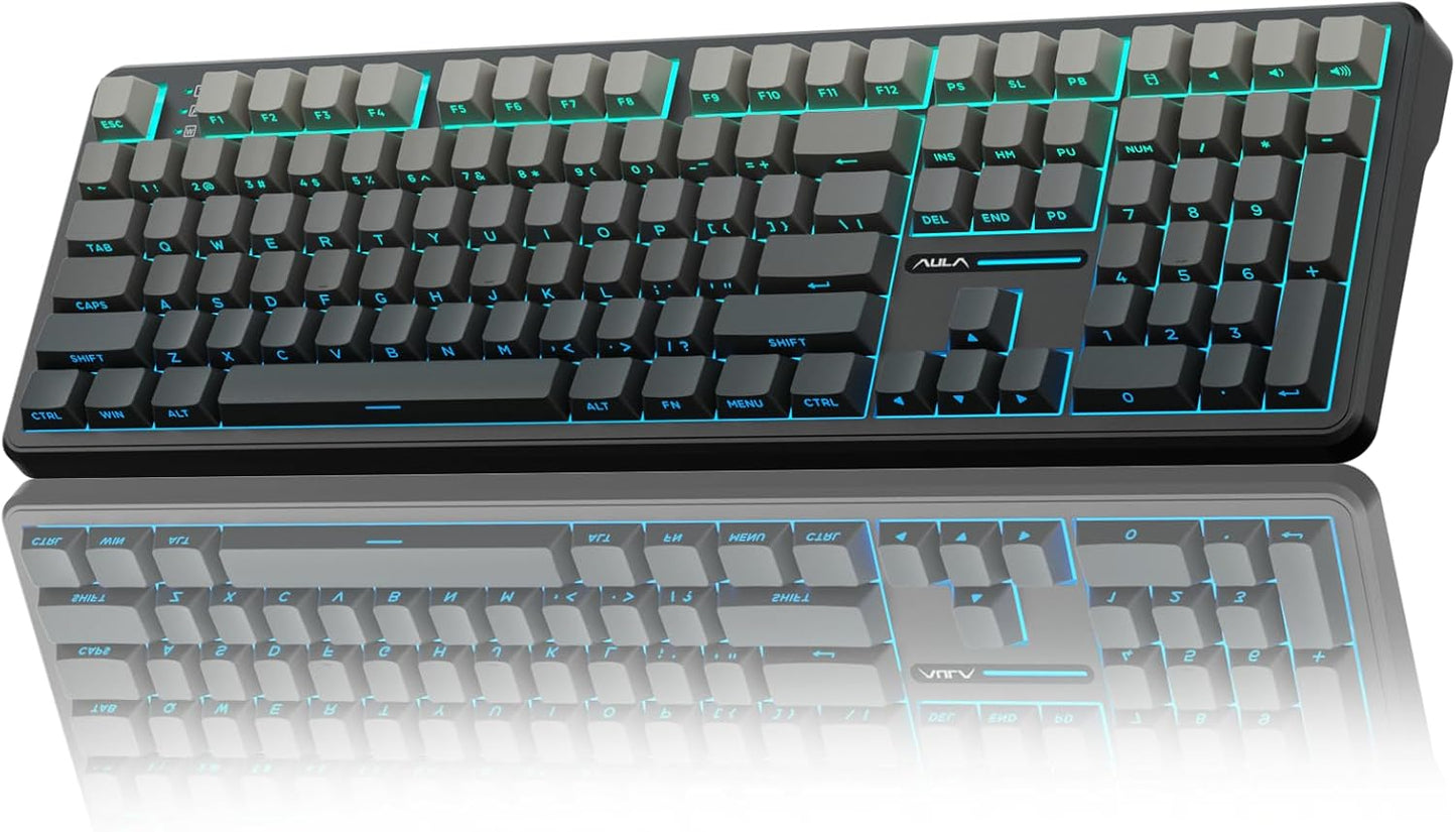 AULA F108 Wireless Mechanical Keyboard: Full Size Gaming Power