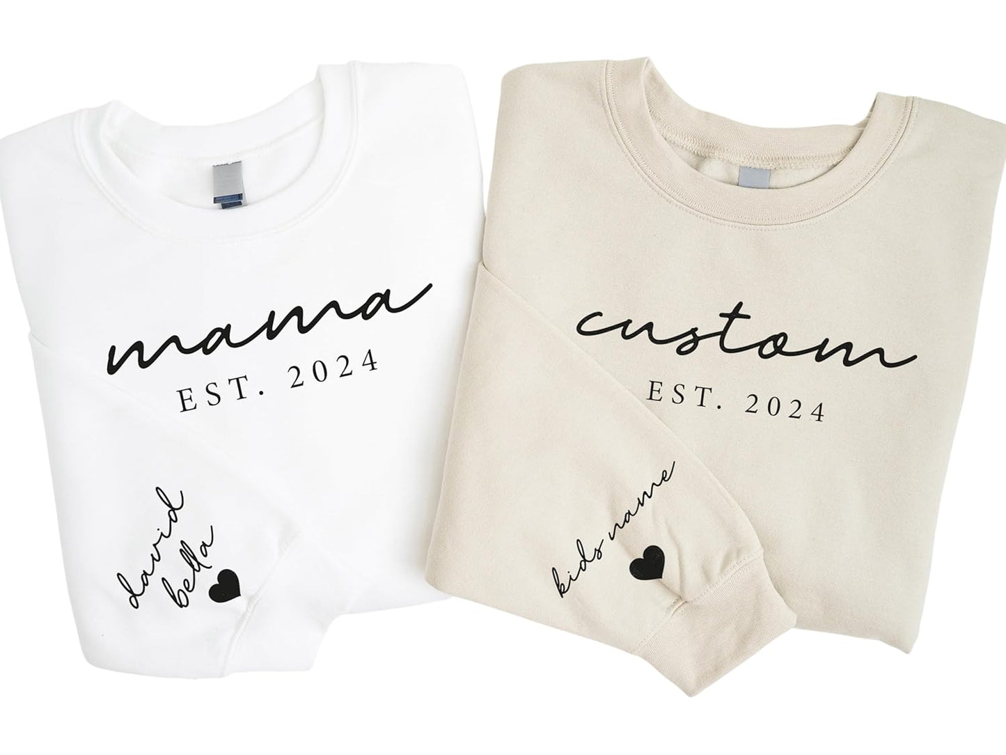 Personalized Mama Sweatshirt with Kids Names - Handmade!
