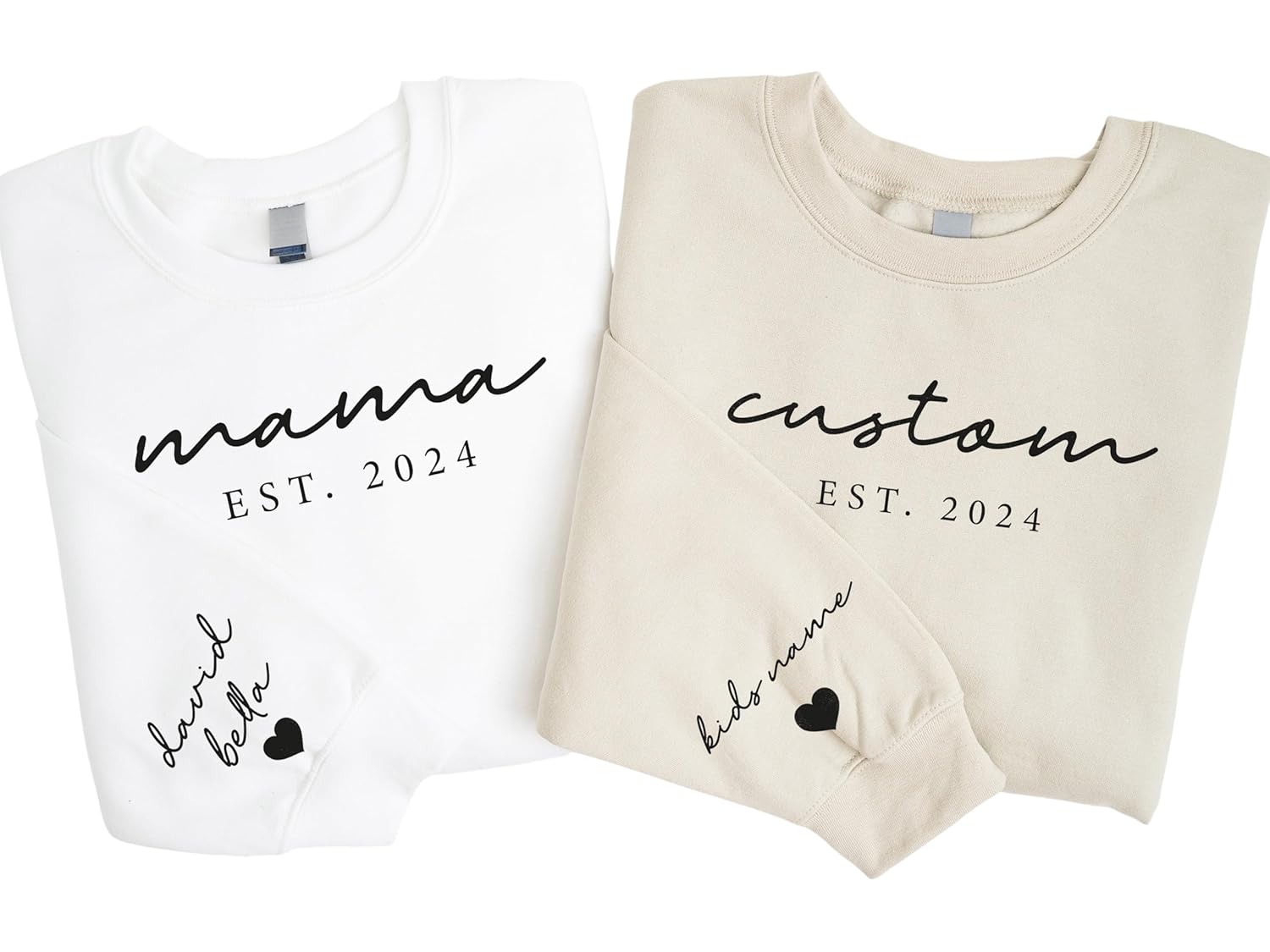 Personalized Mama Sweatshirt with Kids Names - Handmade!