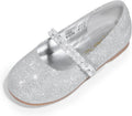 DREAM PAIRS Girls Mary Jane Dress Shoes Ballerina Flats - Sparkly