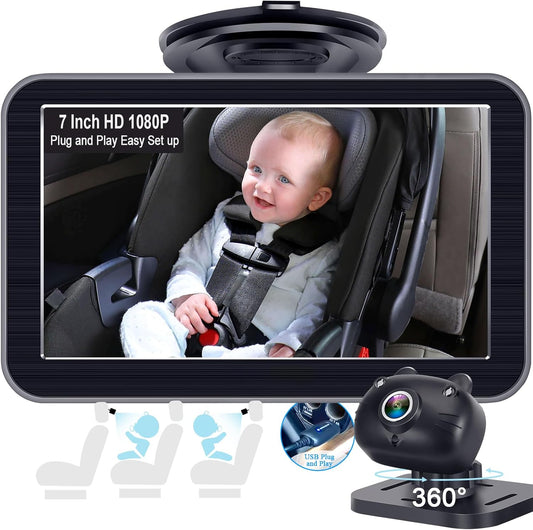 360 Rotating Baby Car Camera - Clear Night Vision