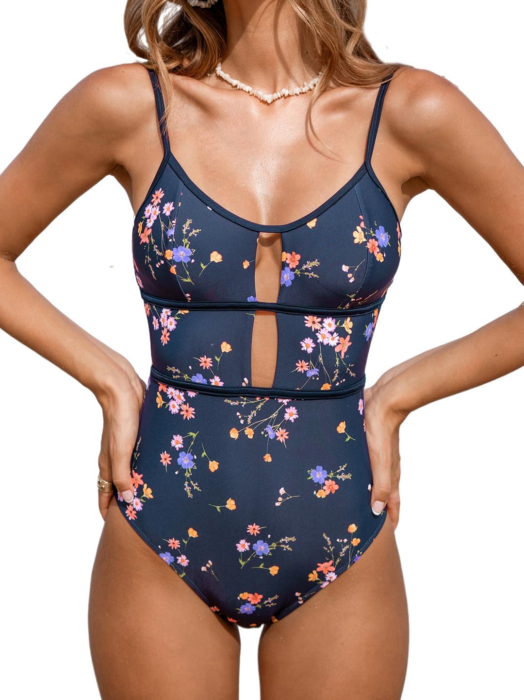 CUPSHE Women's One Piece Swimsuit with Scoop Neck Design