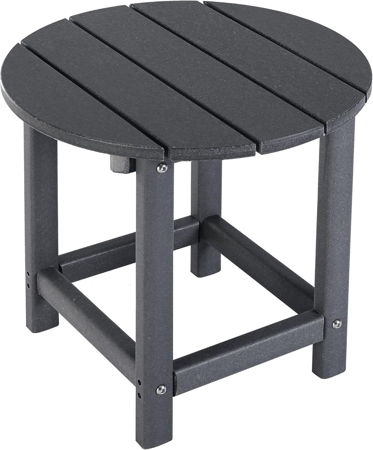 LZRS Round Adirondack Patio Side Table for Outdoor Spaces