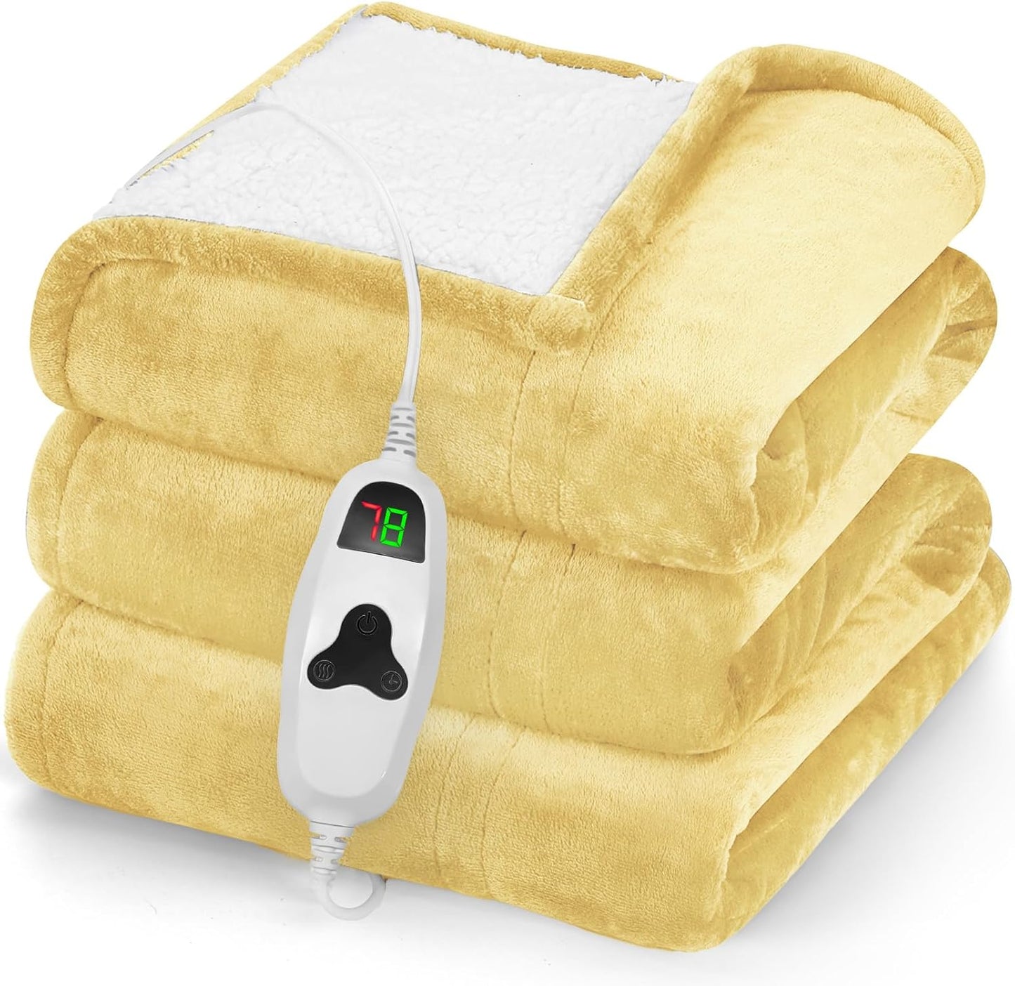 Greenoak Heated Blanket Electric Throw 50inX60in for Cozy Warmth