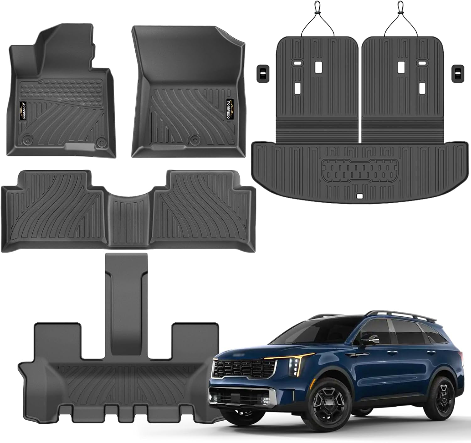 Custom Fit Floor Mats for Kia Sorento 2021-2026 Full Set
