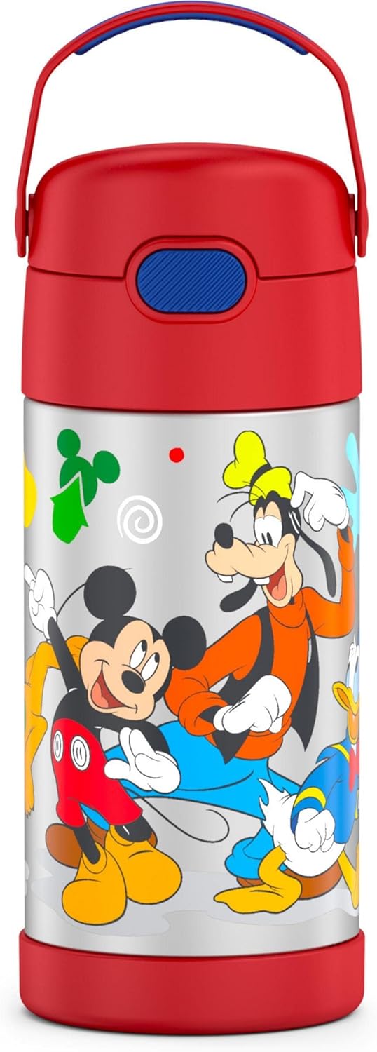 12oz THERMOS FUNTAINER Stainless Steel Mickey Mouse Water Bottle