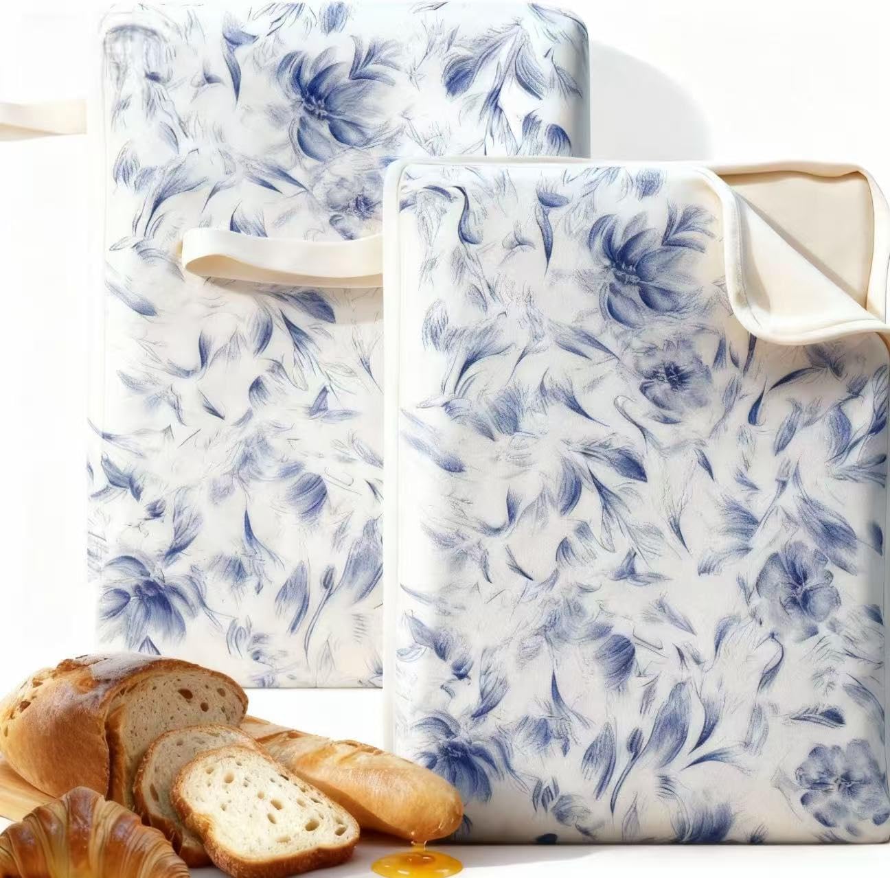 Wide Zipper Access Beeswax Bags for Homemade Bread Storage
