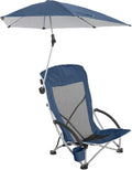 Sport-Brella Beach Chair with UPF 50+ Adjustable Umbrella - Low