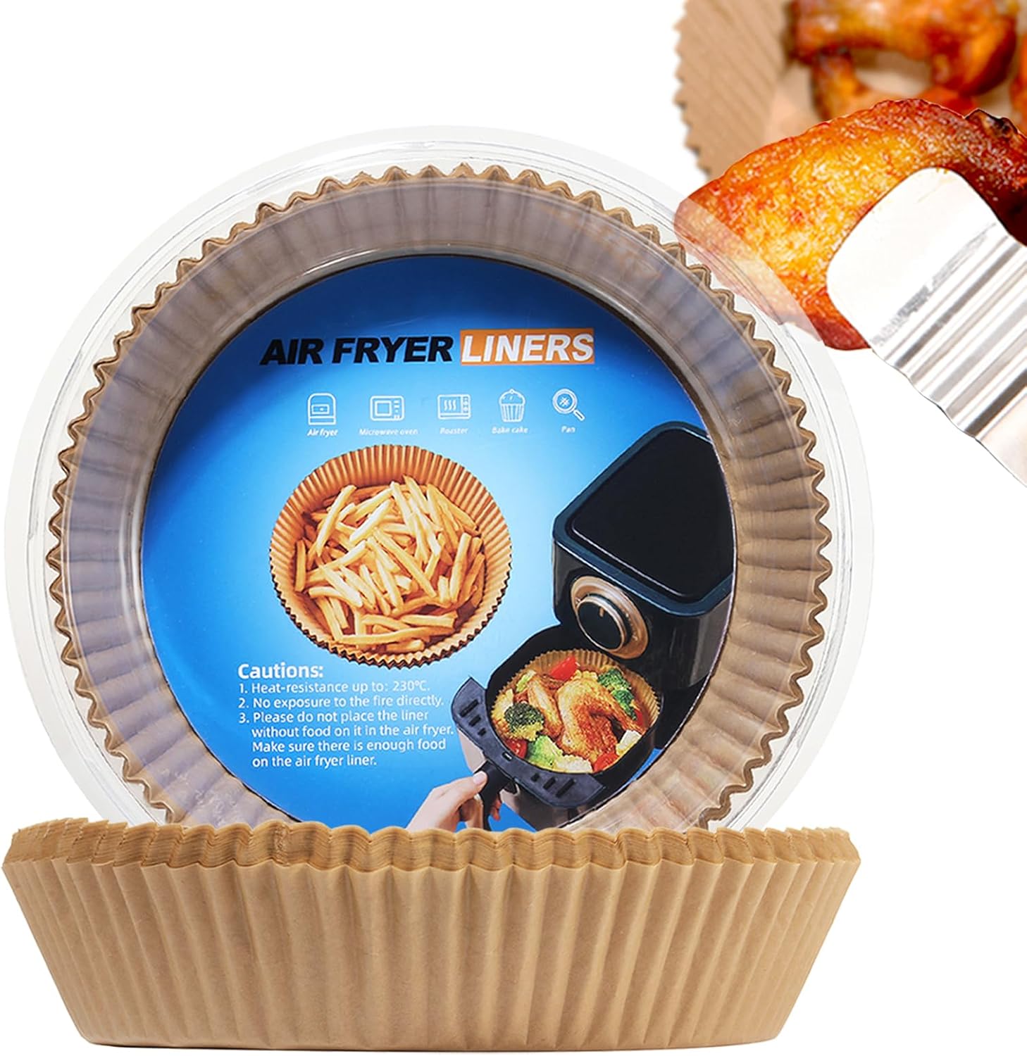 Non-Stick 8 Air Fryer Liners - Oil Resistant