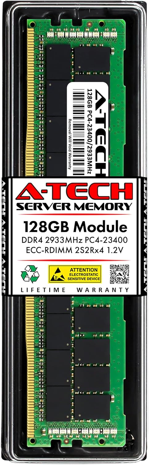 A-Tech 128GB DDR4 2933MHz ECC RDIMM Memory Upgrade Module