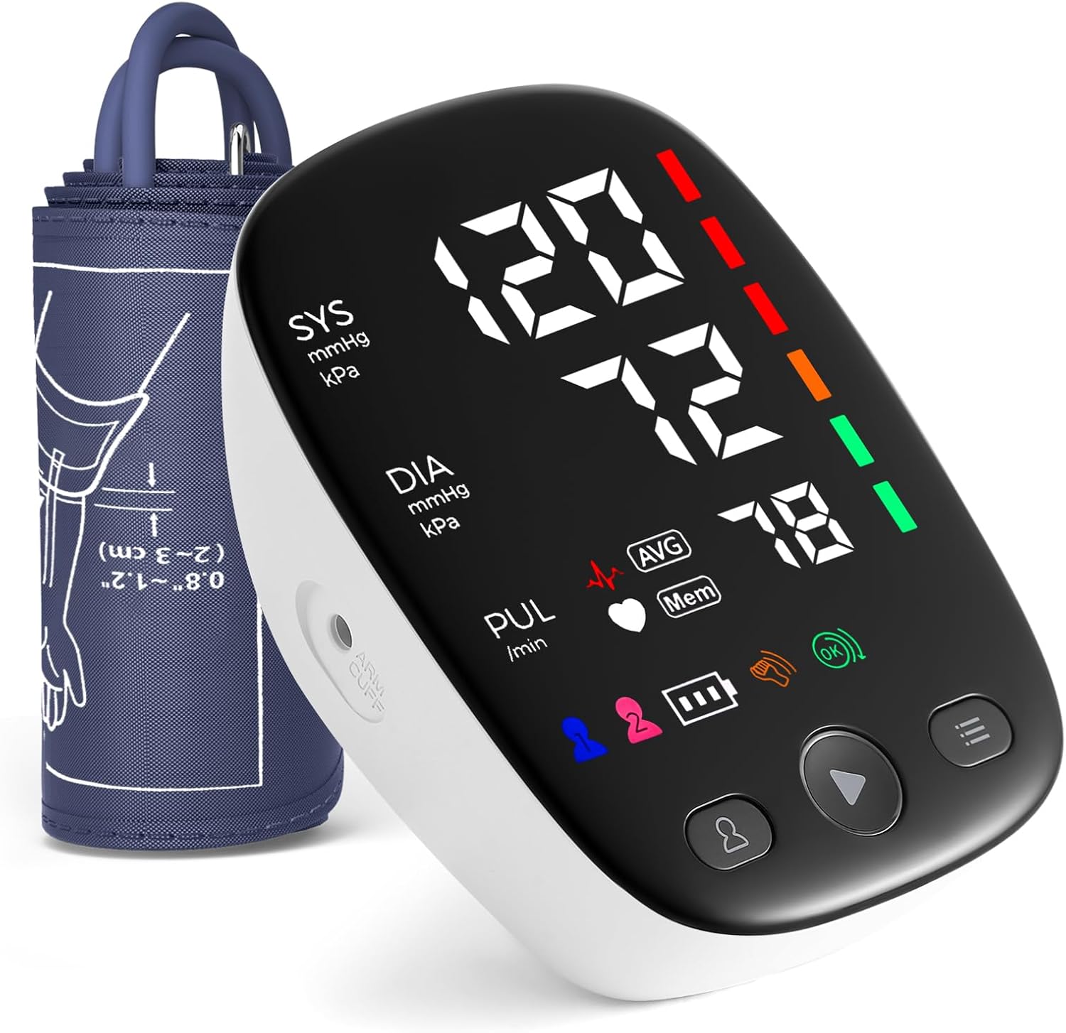 Automatic Upper Arm Blood Pressure Monitor with LED Display