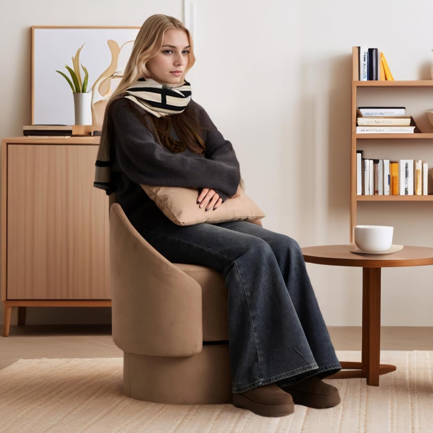 Hyfirm Swivel Accent Chair - Small Modern Charm!