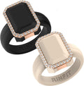 Rinfit Women's Silicone Wedding Band - Emerald Cut CZ - Comfortable