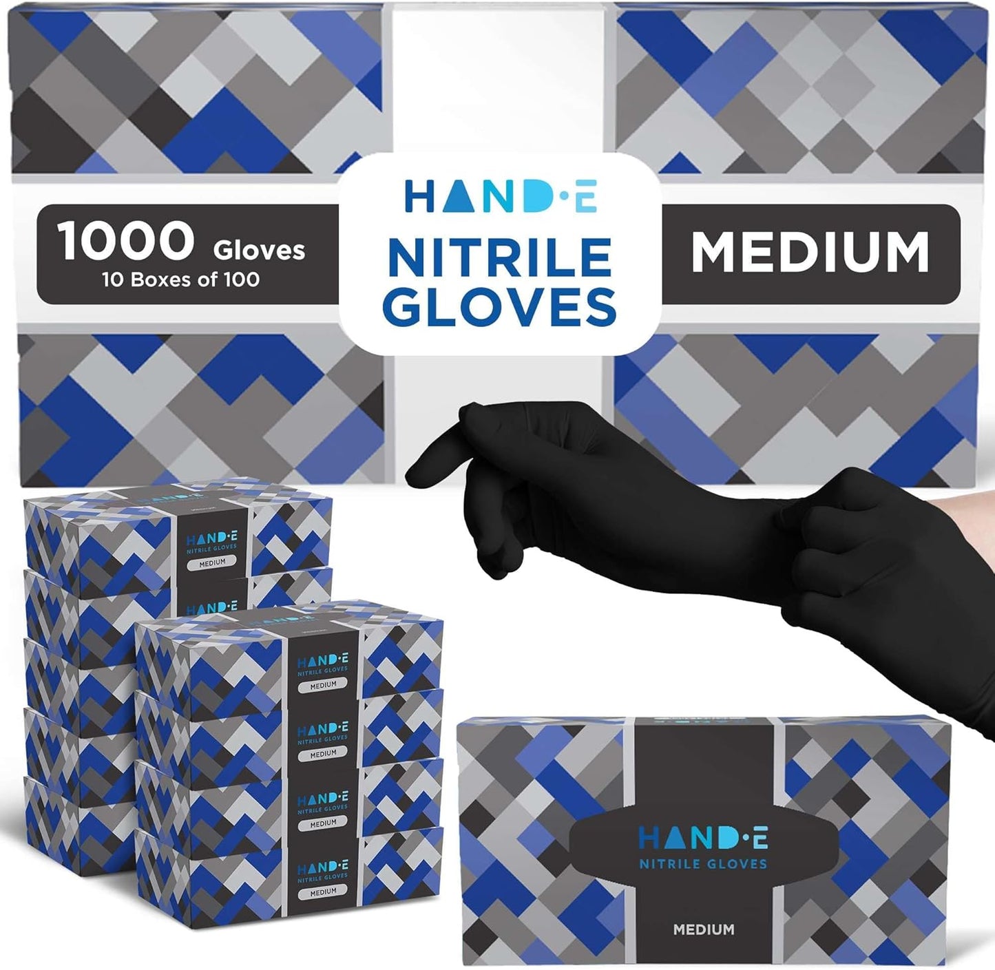 Latex-Free Black Nitrile Gloves for Versatile Use