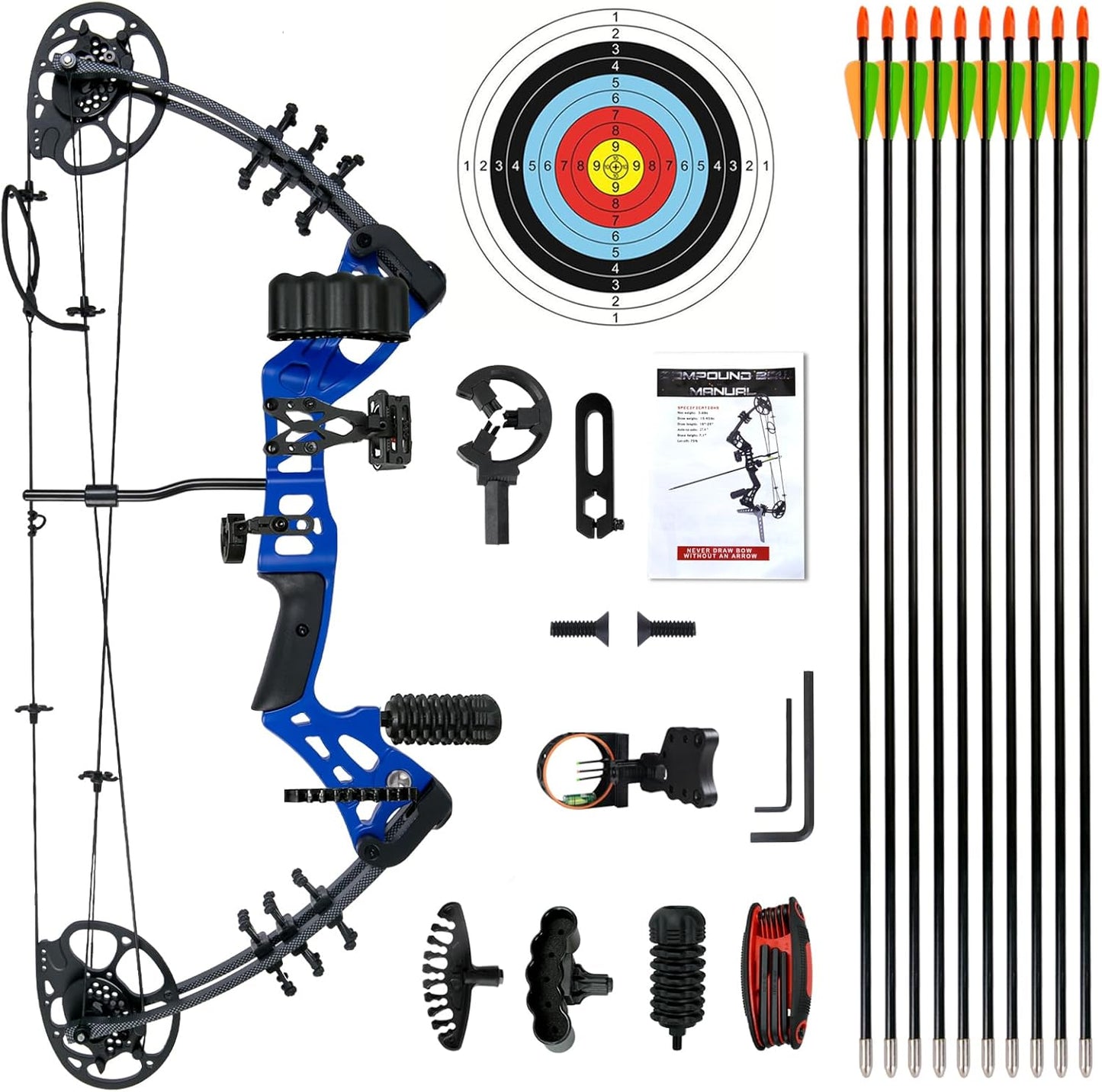 Youth Compound Bow Set 15-45 Lbs for Beginners and Teens