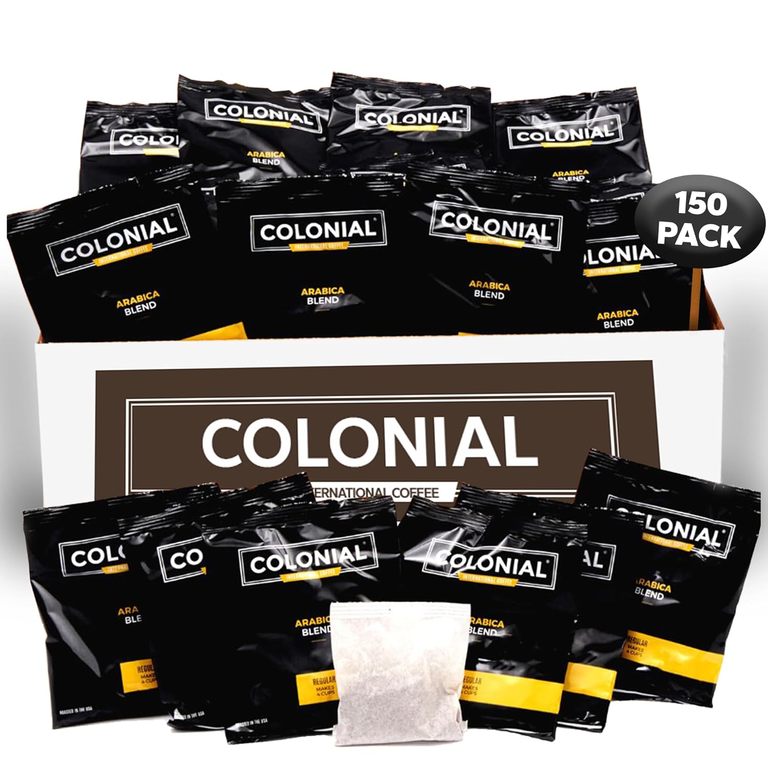 150 Dark Roast Filter Packs - 4-Cup Drip Coffee