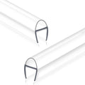 Frameless Shower Door Seal for 3/8ft Glass - 2 Pack 78ft U-Type