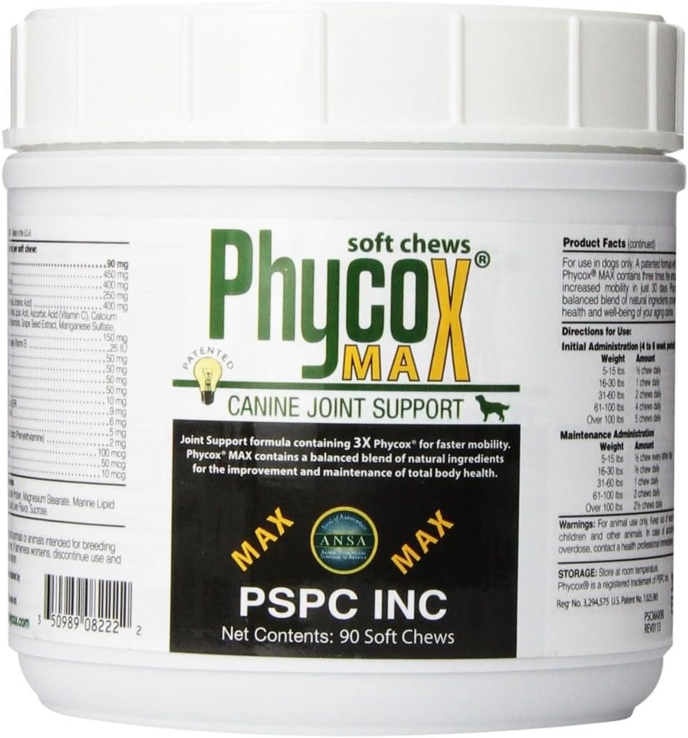 Phycox Max Canine Soft Chews for Dogs - 90 Count Supplement