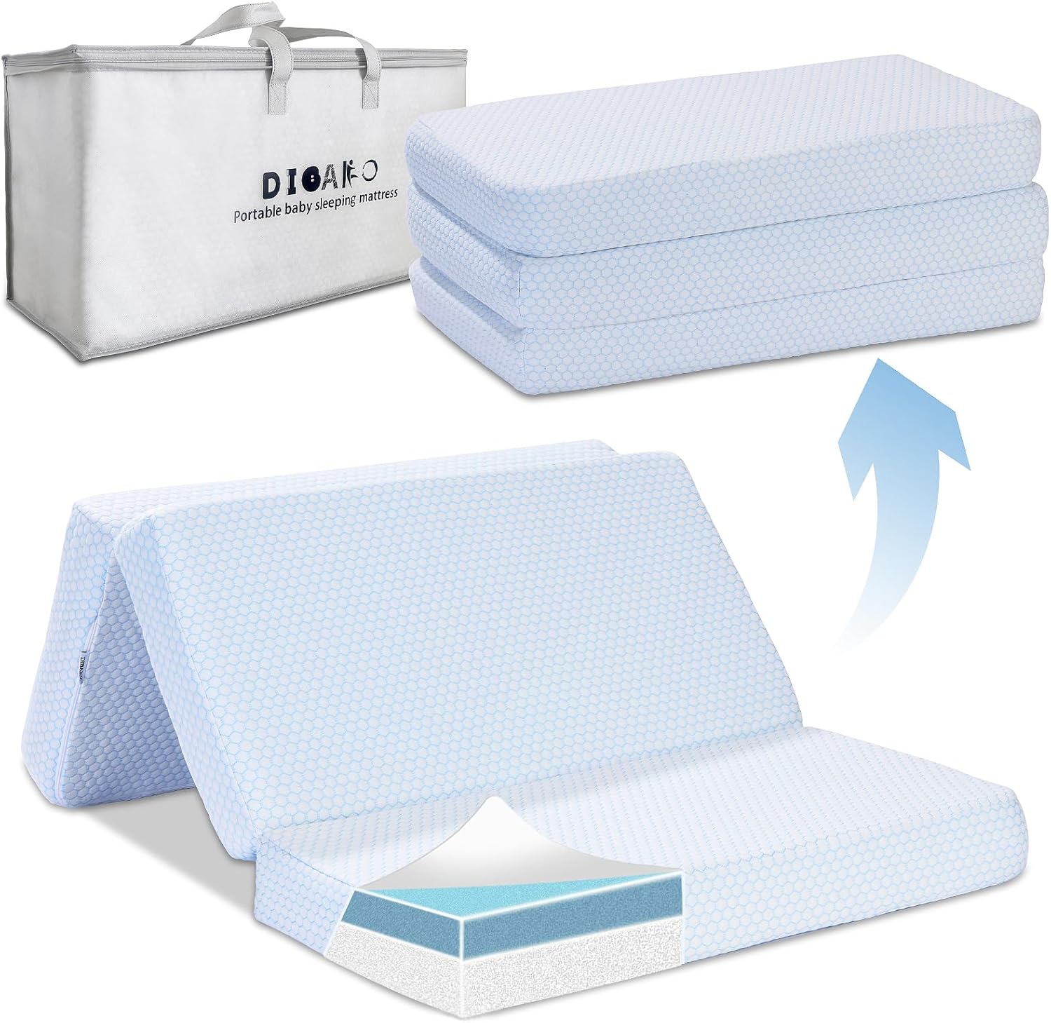 Pack and Play Mattress for Baby - Soft & Firm Memory Foam