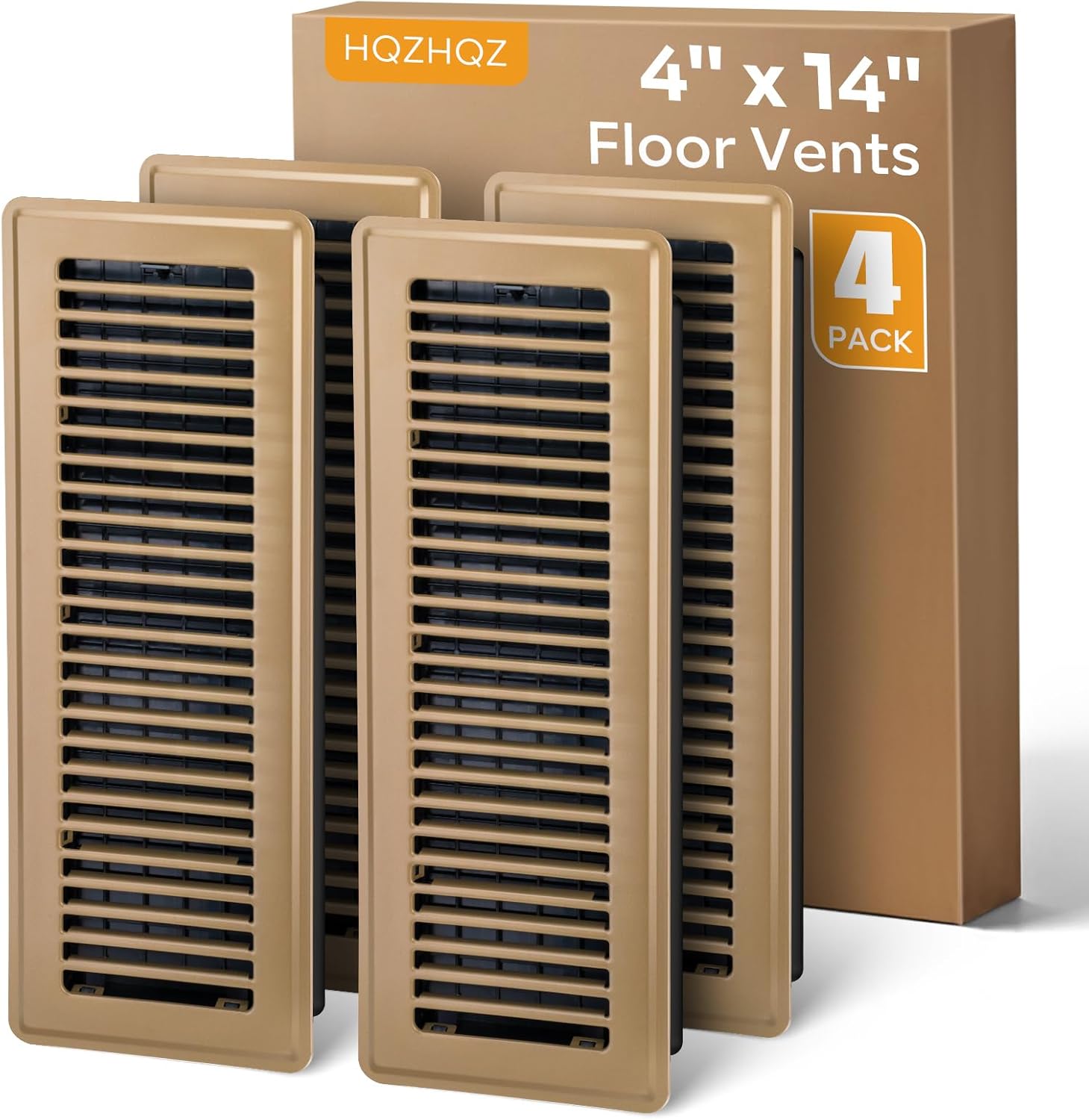 4x14 Floor Register Covers for Home, Heavy Duty Steel Design
