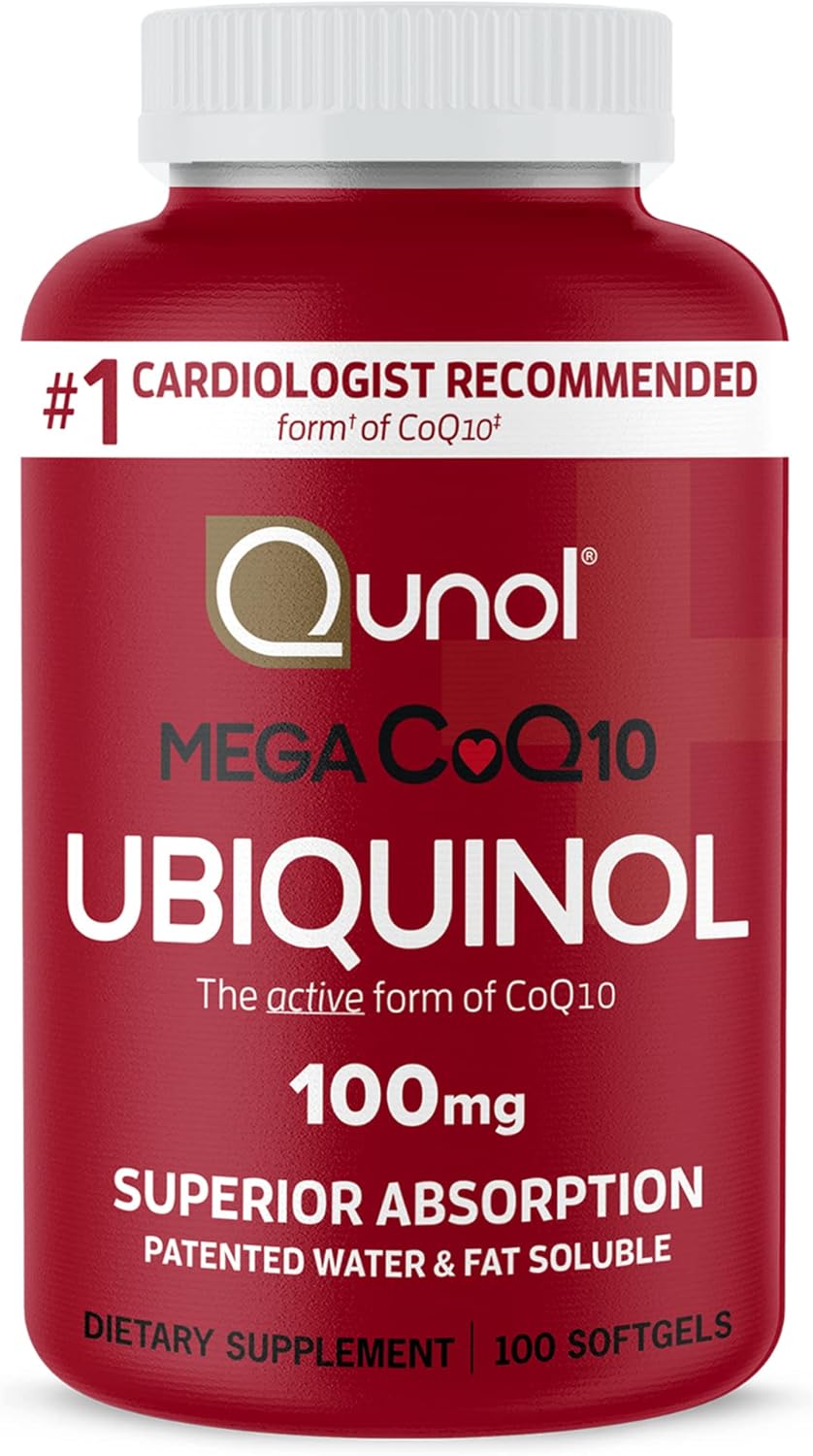 Qunol Mega Ubiquinol 100mg CoQ10 for Heart Health Support