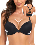 Women's Push Up Racerback Bra Front Closure Thick Padded Seamless