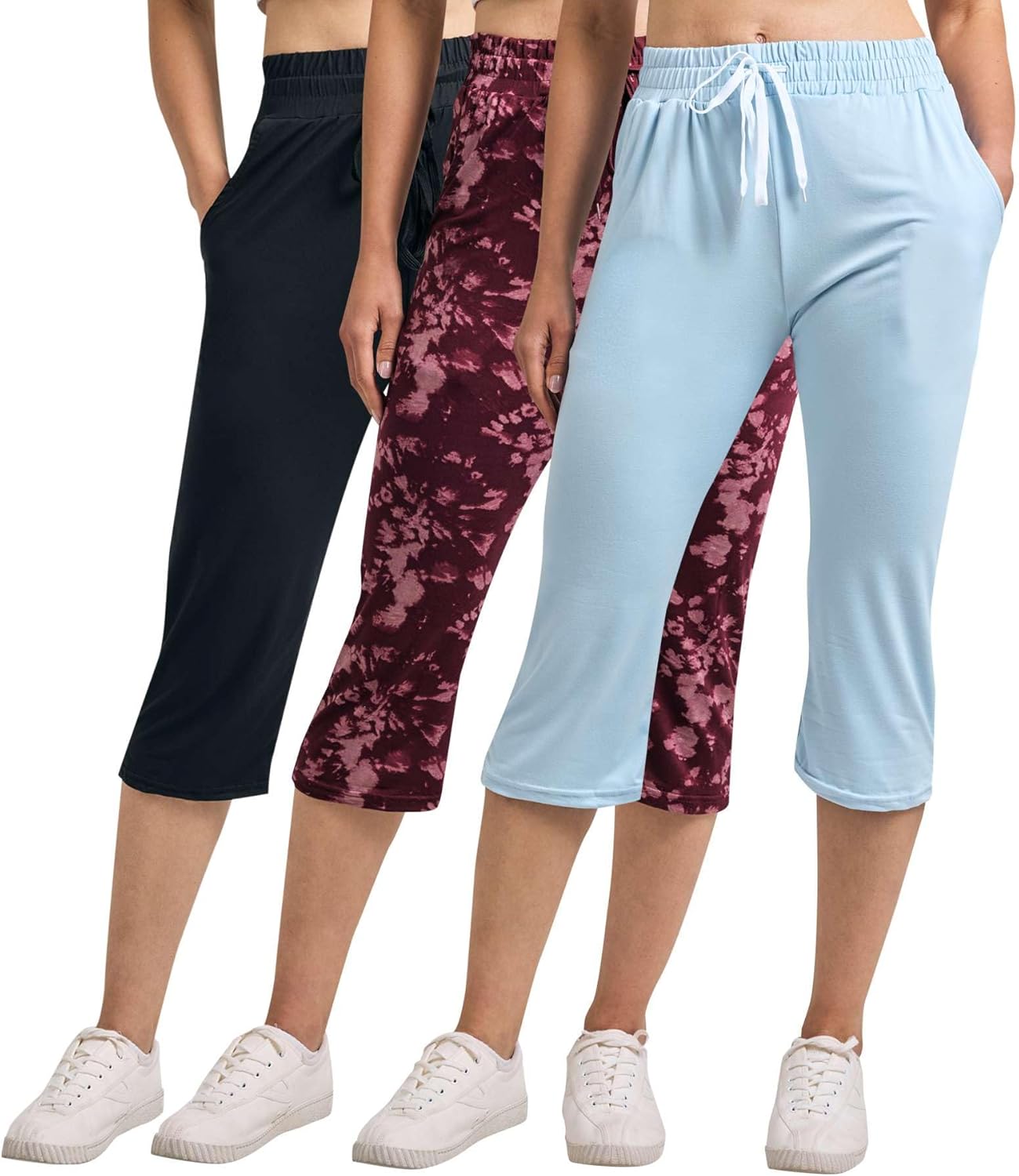 Real Essentials Women's Capri Open Bottom Soft Sweatpants Review