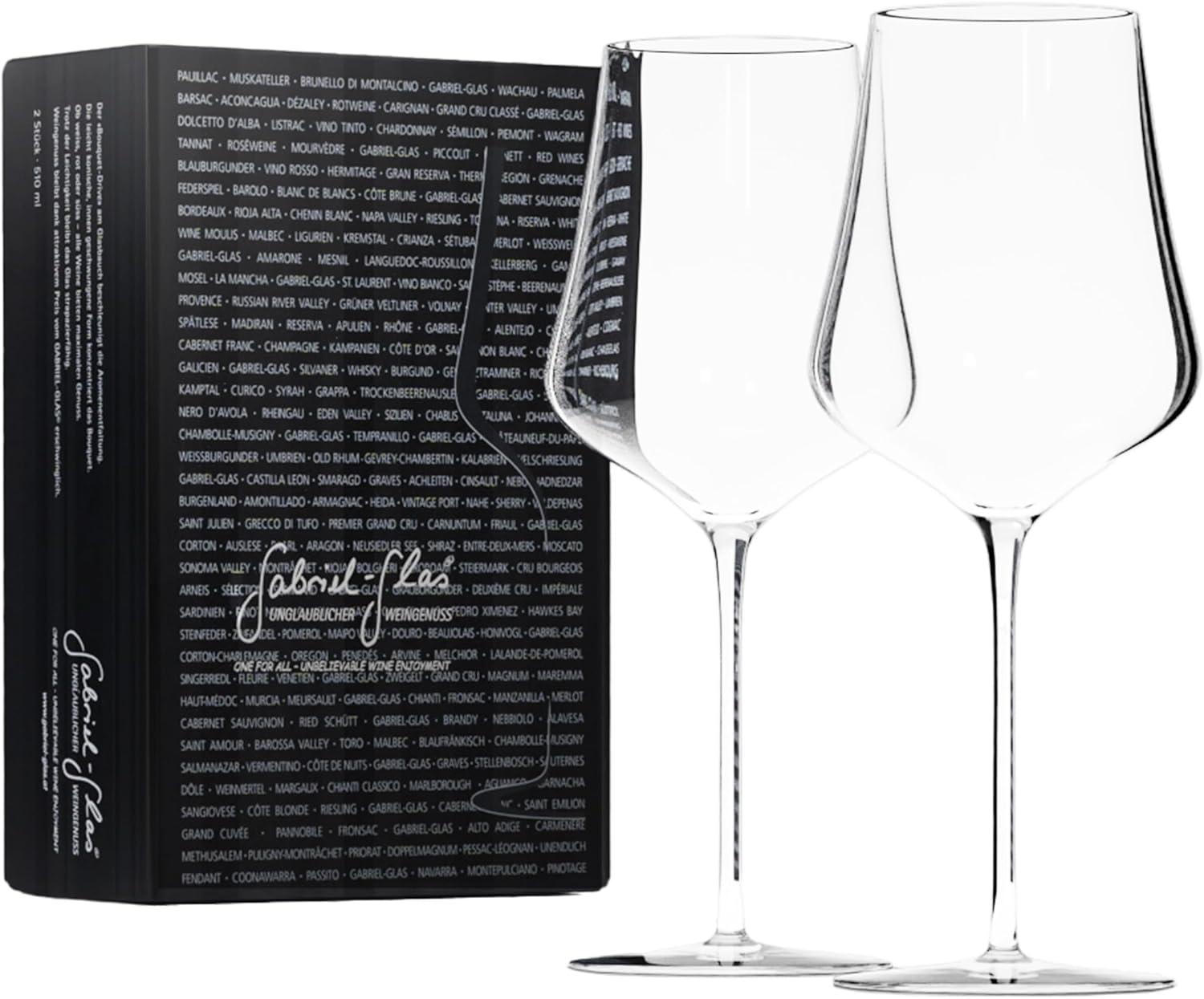 Gabriel-Glas StandArt Crystal Wine Glasses Set of 2 Gift Box