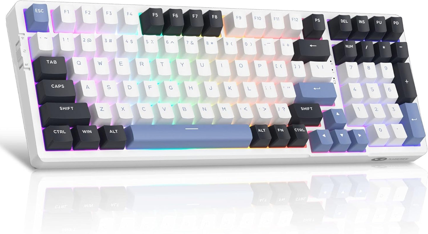 MageGee LIGHT100 Wireless Creamy Keyboard with RGB Backlight