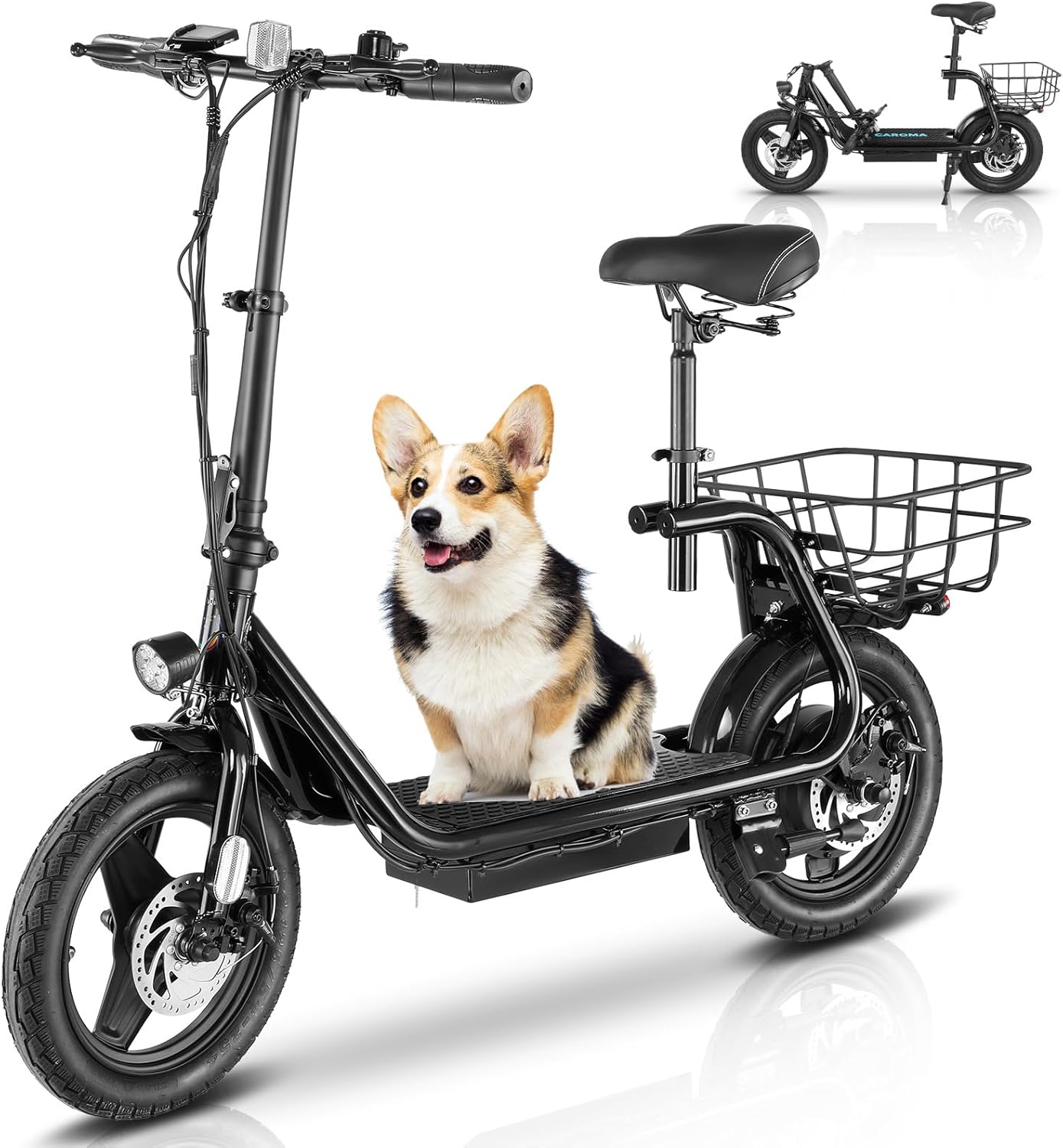 Peak 1200W Electric Scooter with Seat for Adults - 30 Miles Range